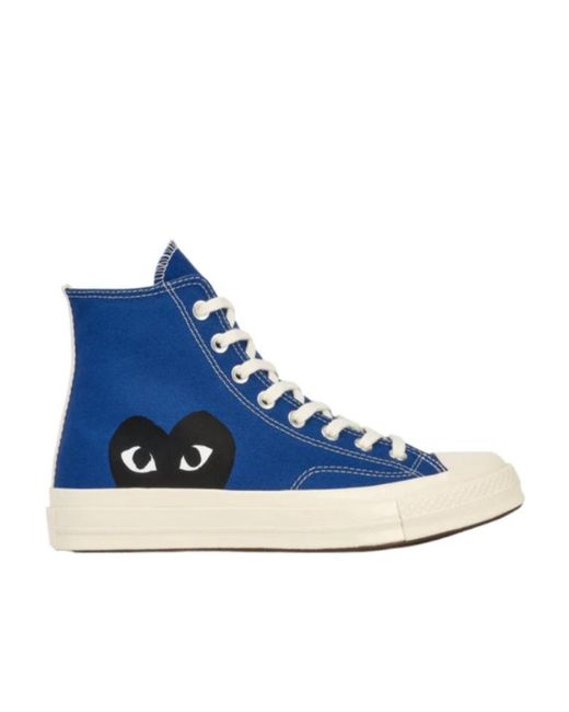 COMME DES GARÇONS PLAY Blue Logo Lace Up Casual Sports Shoes for men