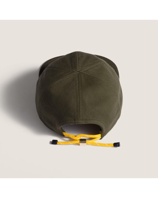 Miu Miu Green Logo Embroidered Baseball Cap