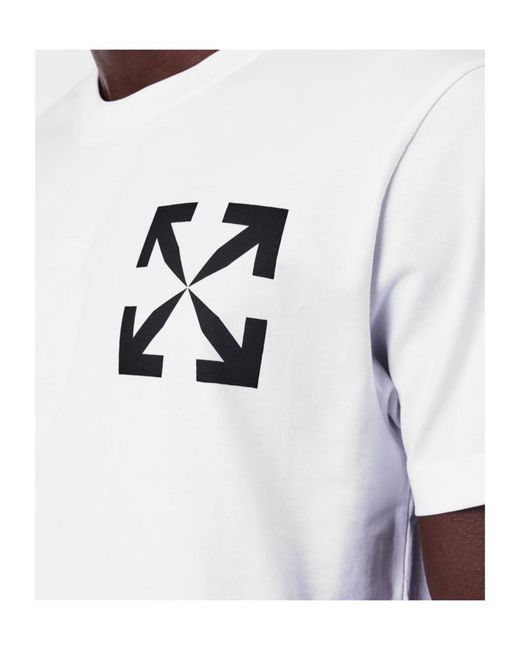 Off-White c/o Virgil Abloh White Logo Crew Neck T-Shirt for men