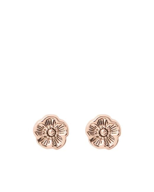 COACH White Two-Piece Set Including Pendant Necklace And Earrings