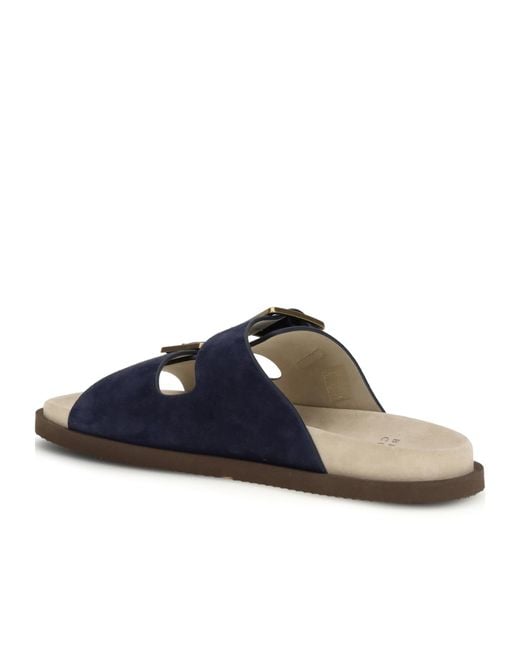Brunello Cucinelli Blue Double Buckled Strapped Sandals for men