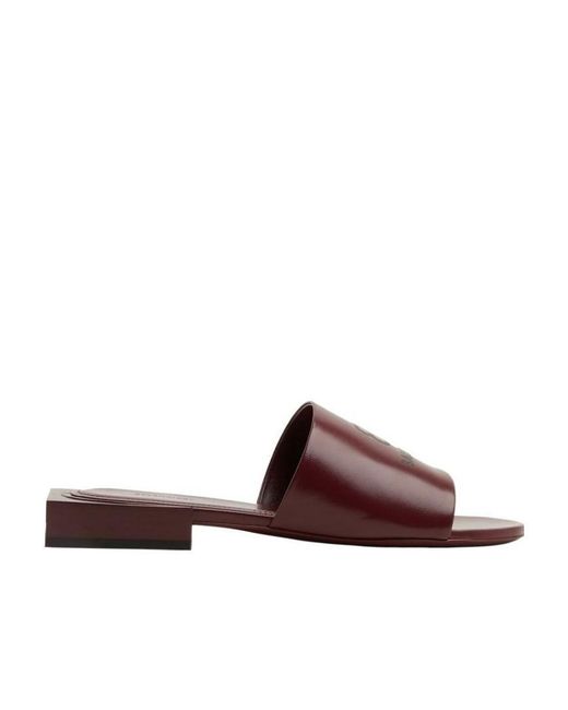 Balenciaga Brown Logo Flip-Flops