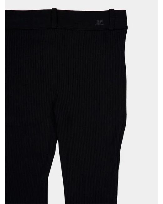 Courreges Black Courrèges Mid-Rise Flared Trousers