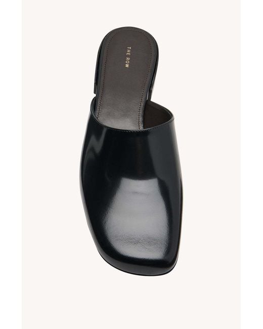 The Row Black Penelope Leather Mules