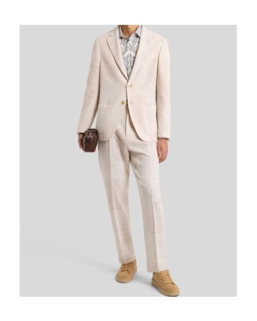 Etro Natural Wool-Blend Patchwork Blazer for men