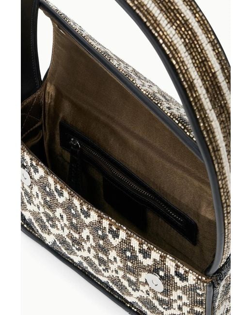 Staud Black Tommy Beaded Shoulder Bag