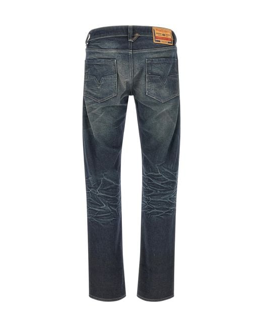 DIESEL Blue Belt-Loop Jeans for men