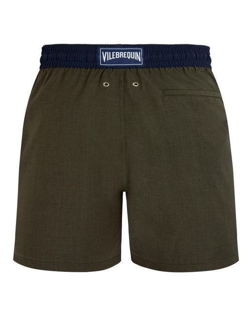 Vilebrequin Green Two-Toned Swim Trunks for men