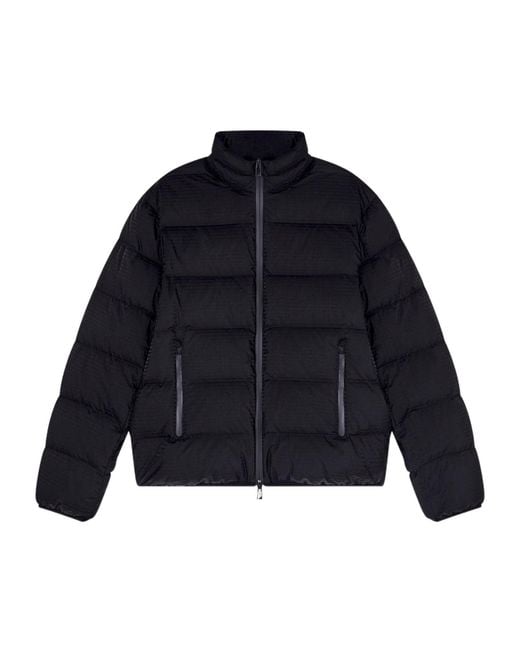 Emporio Armani Blue Zip-Up Padded Jacket for men