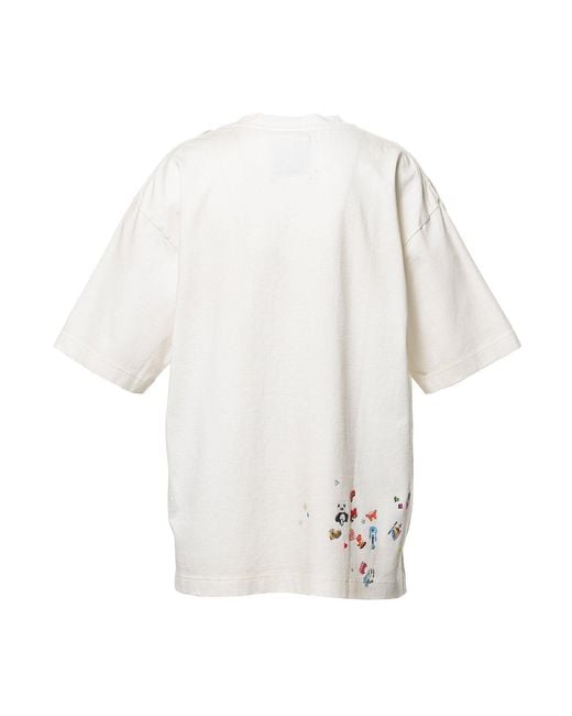Maison Mihara Yasuhiro White Short Sleeved Crewneck T-Shirt for men