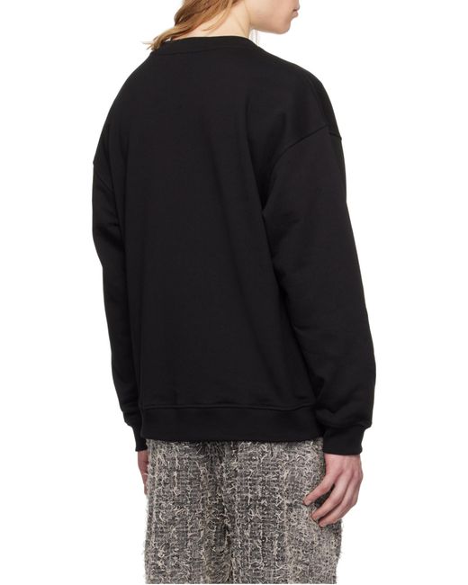 DIESEL Black Cut-Out Oval D Logo Sweatshirt for men