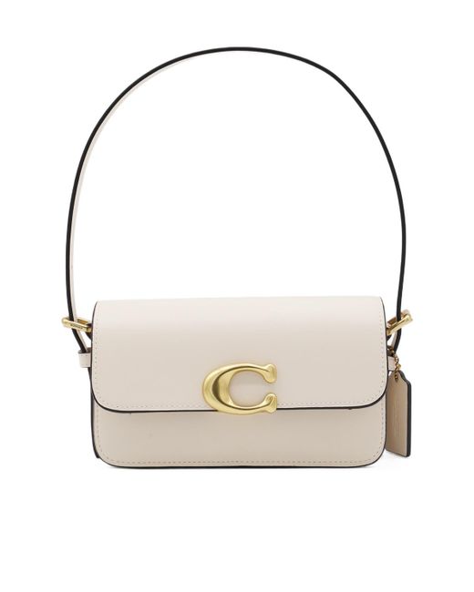 COACH White Zoe Shoulder Bag