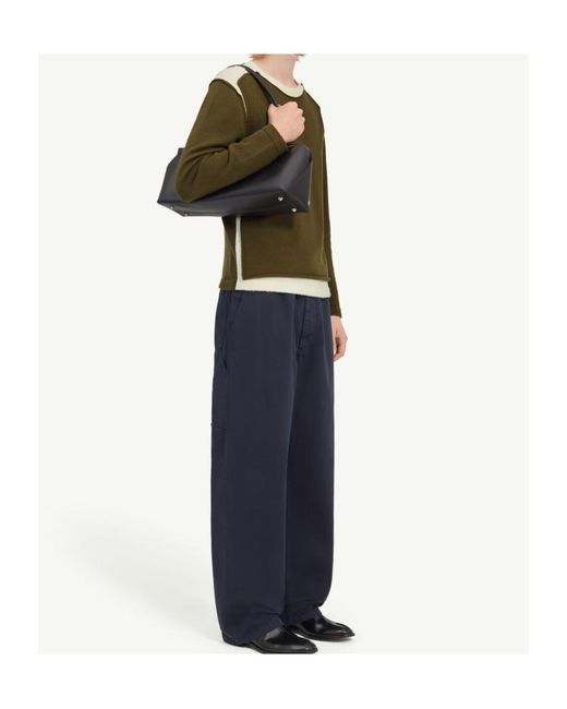 MM6 by Maison Margiela Blue Crew Neck Jumper for men