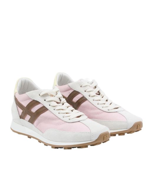 Hogan White H-Appliqué Sneakers