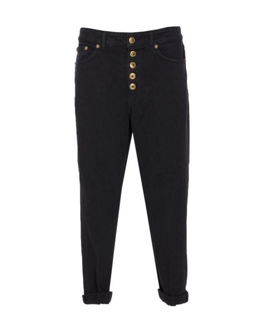 Dondup Black Koons Buttoned Jeans