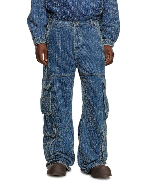 DIESEL Blue D-Sire Cargo Jeans