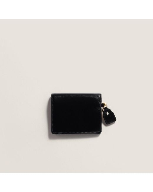 Miu Miu Black Logo-Lettering Bi-Fold Wallet