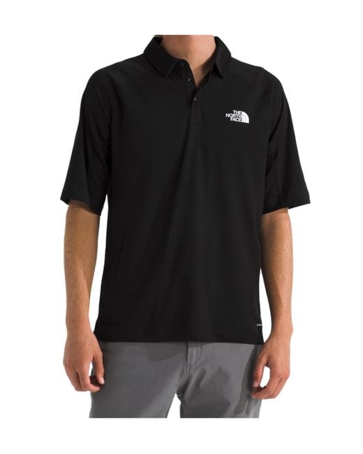 The North Face Black Lightrange Packable Short-Sleeve Polo for men