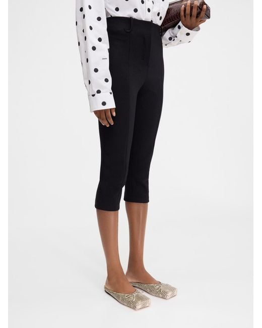 Jacquemus Black Le Pantalon Capri Cropped Trousers