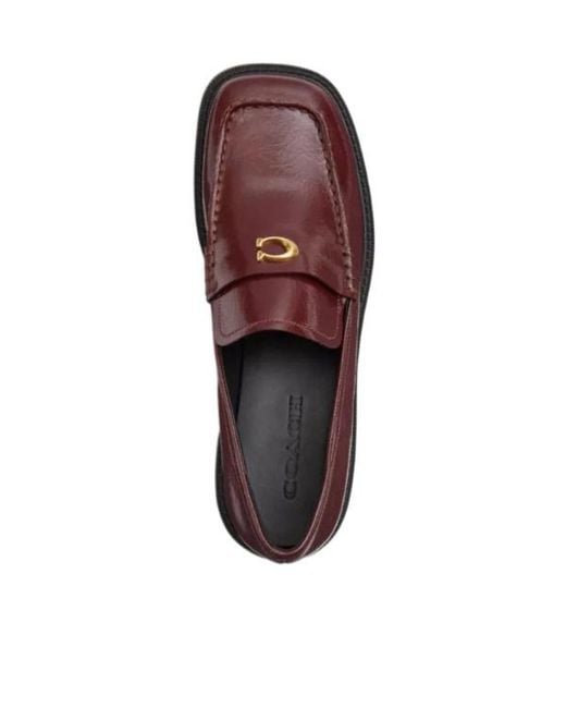 COACH Purple Penny Loafer