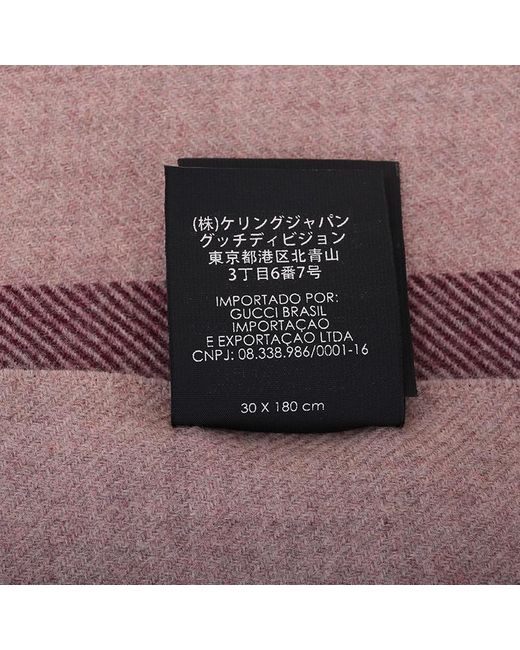 Gucci Gray Classic Striped Scarf for men