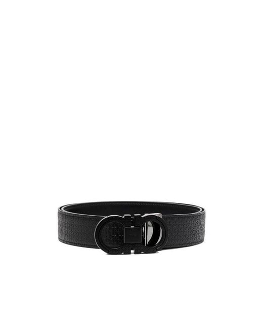 Ferragamo White Logo Belt for men