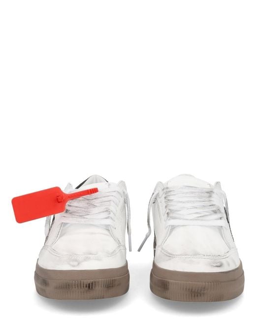 Off-White c/o Virgil Abloh White Logo Patch Lace-Up Sneakers for men