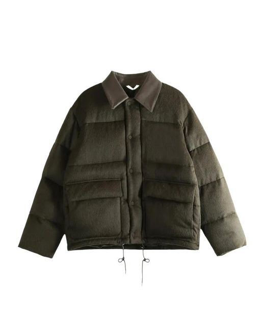 Auralee Green Long-Sleeved Cotton Jacket for men