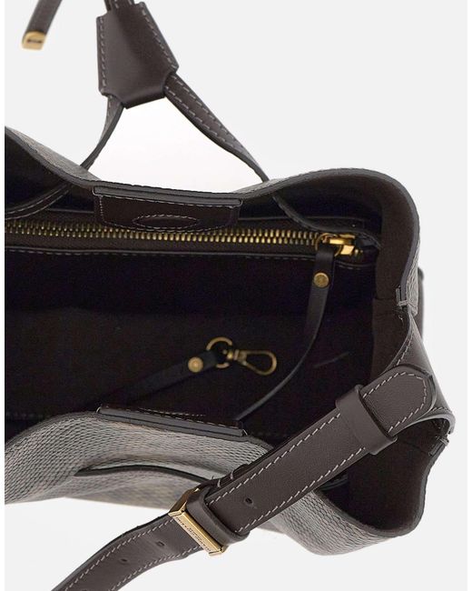 Gianni Chiarini Gray Sienna Python-Print Leather Shoulder Bag