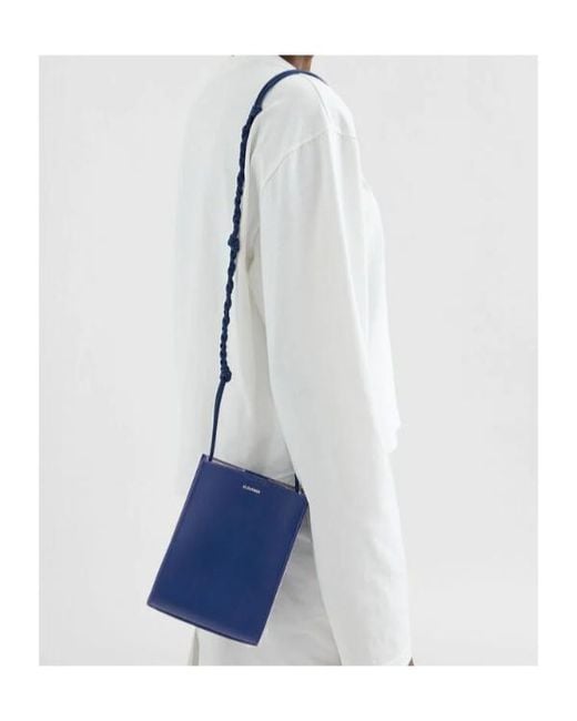 Jil Sander Blue Tangle Small Shoulder Bag