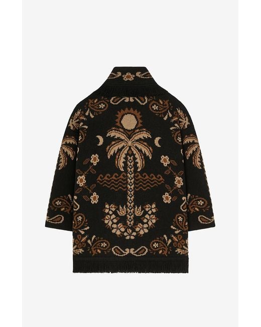 Alanui Black Long-Sleeve Cardigan