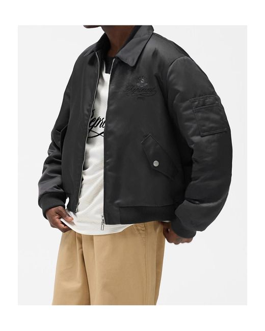 PUMA Gray X Represent Logo Embroderied Bomber Jacket for men
