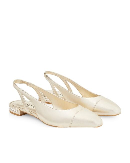 Stuart Weitzman Natural Open-Heeled Flats