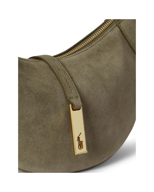 Polo Ralph Lauren Gray Solid Color Mini Shoulder Bag