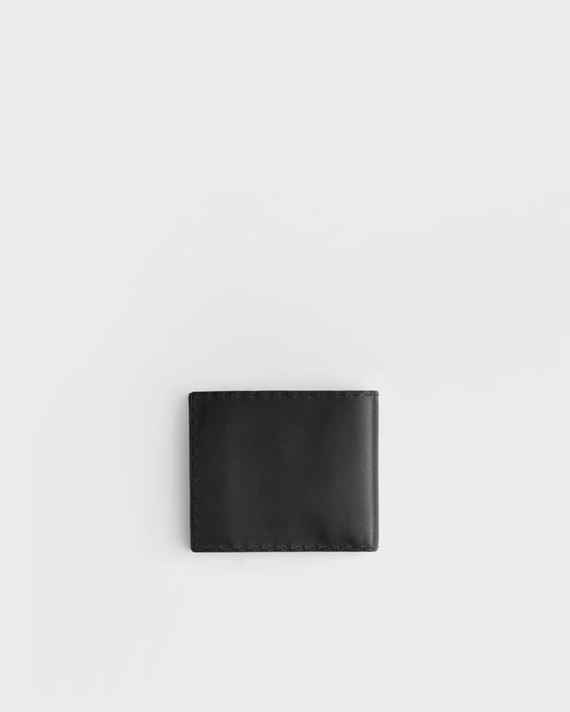 Prada Black Antiqued-Leather Wallet