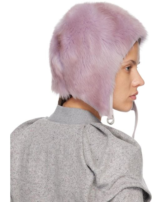 Acne Pink Shearling Cap for men