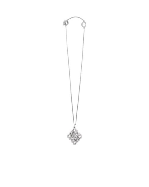 Loewe White Small Pendant Necklace