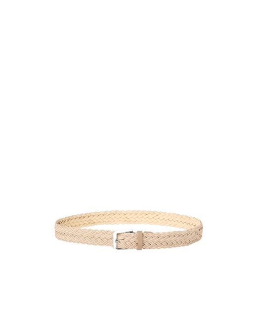 Brunello Cucinelli Natural Braided Two-Tone Belt for men