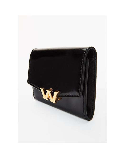 Alexander Wang Black Glossy Card Holder Belt