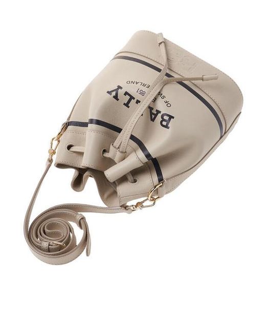 Bally Gray Logo Shoulder Bag