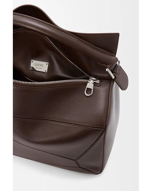 Loewe Brown Large Featherlight Puzzle Bag for men