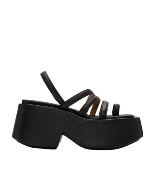 Marsèll Black Slingback Chunky Platform Sandals