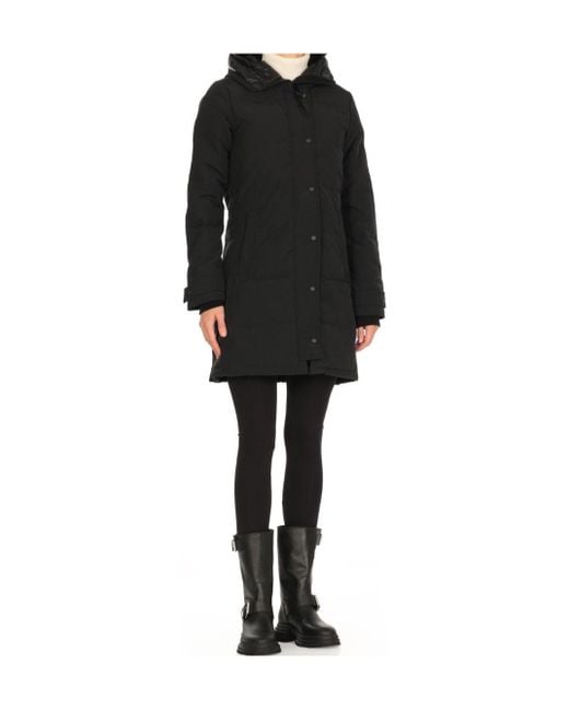 Canada Goose Black Shelburne Logo-Patch Parka
