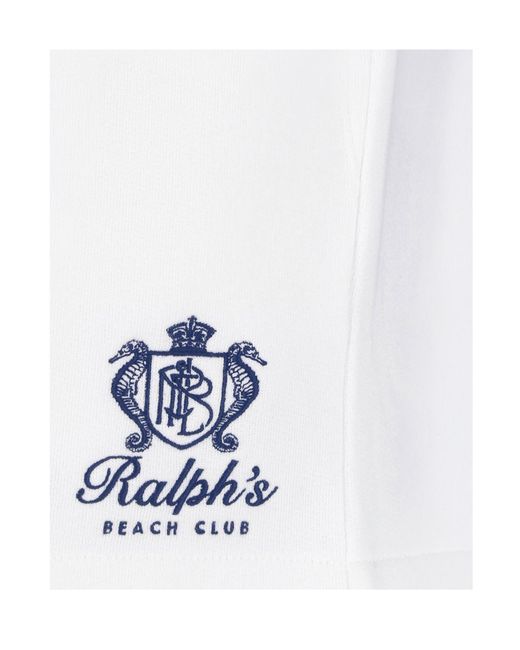 Polo Ralph Lauren White Ralphs Beach Club Shorts for men