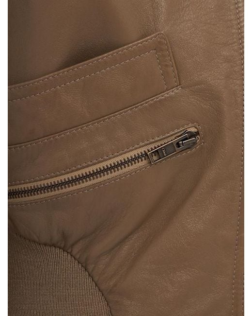Chloé Brown Cropped Leather Jacket