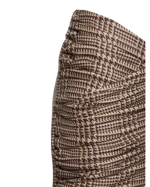GIUSEPPE DI MORABITO Brown Prince Of Wales Wool Mini Skirt