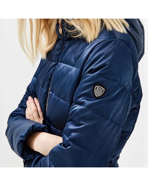 EA7 Blue Logo Down Jacket