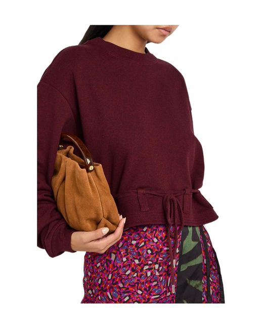 Dries Van Noten Purple Hasterfiela Drawstring Cotton Sweatshirt