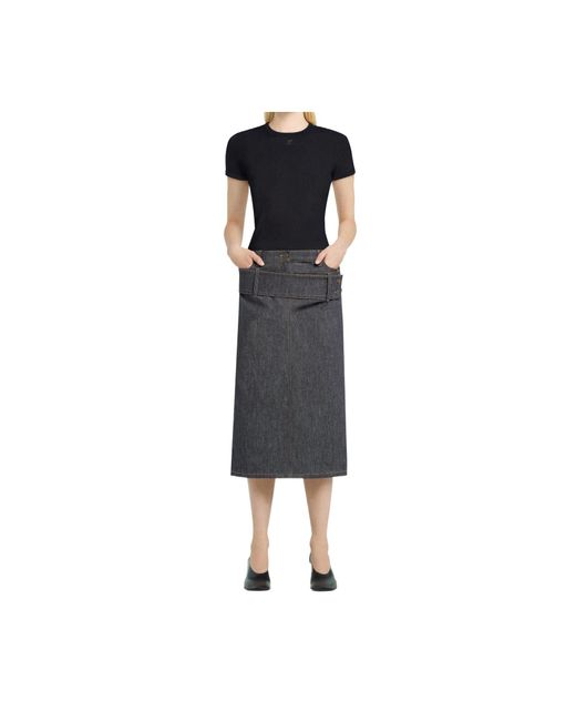 Courreges Black Courrèges Mesh T-Shirt
