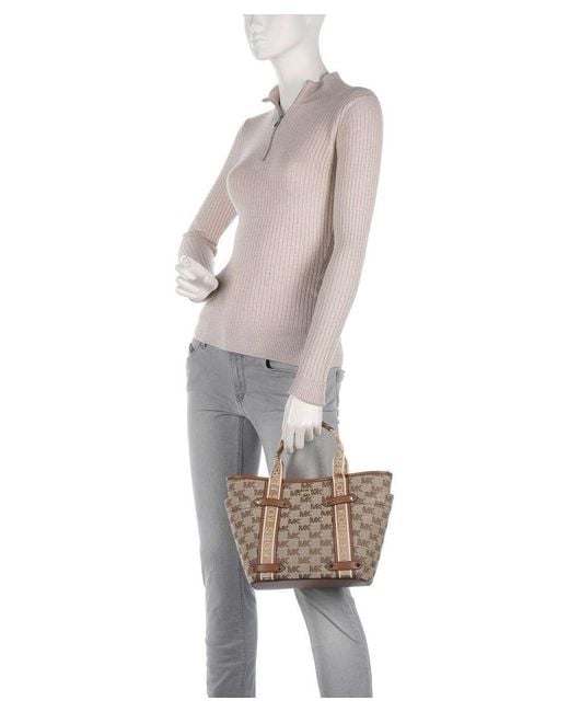 Michael Kors White Maeve Monogram-Pattern Handbag